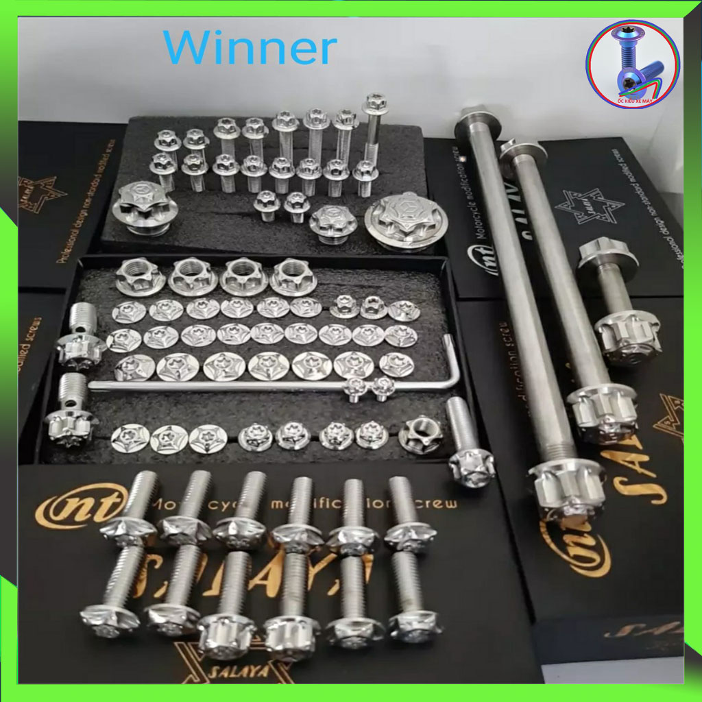 [HCM]Full bộ ốc salaya winner 150  inox 304 sáng đẹp HÀNG CHUẨN INOX 304  BAO RỈ SÉT