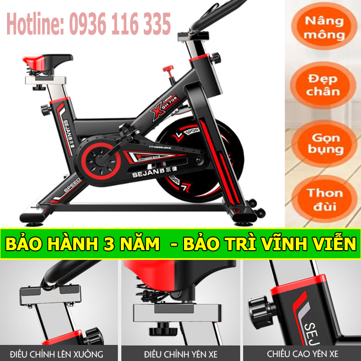 [Có video] XE ĐẠP TẬP THỂ DỤC khung thép siêu bền - bảo hành 3 năm, xe đạp thể dục, xe đạp tập thể dục tại nhà, xe dap the duc, xe dap tap