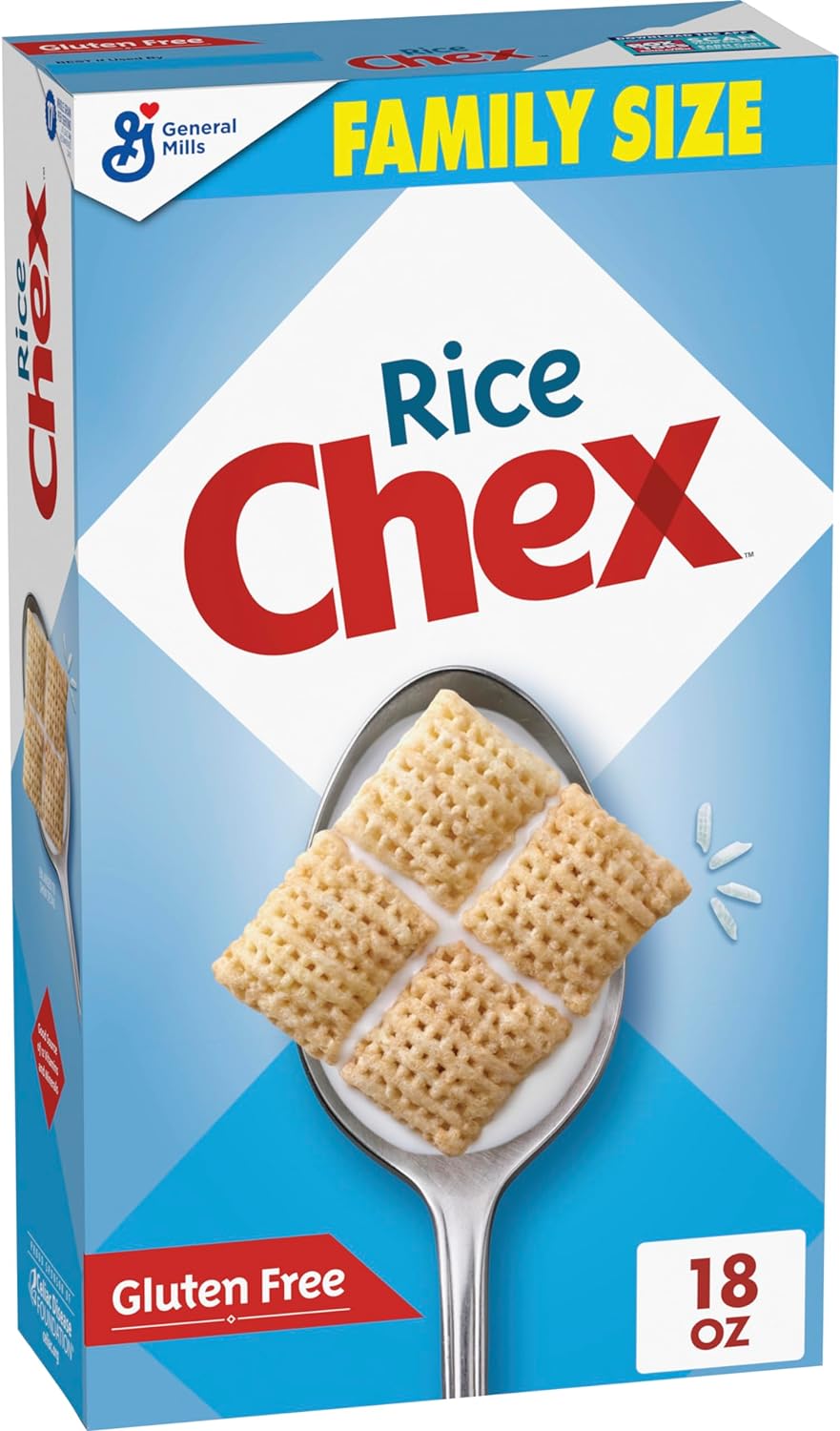 Ngũ cốc ăn sáng Rice Chex Gluten Free Breakfast Cereal, Made with Whole Grain, Family Size, 18 oz (510g)