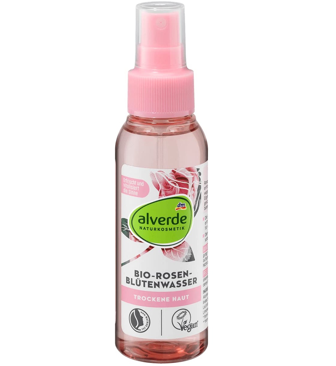Nước hoa hồng hữu cơ dạng xịt alverde naturkosmetik - 100 ml