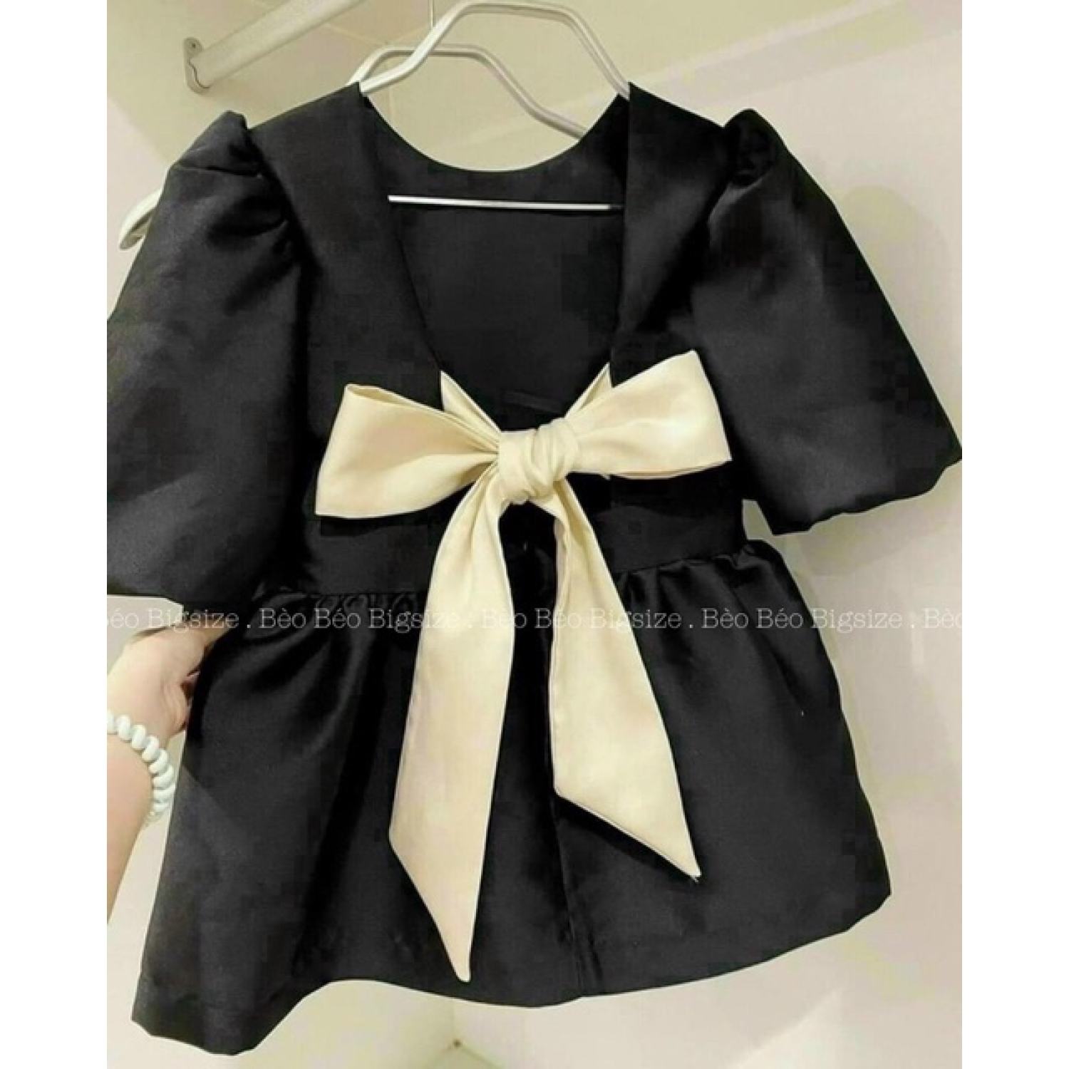 Set babydoll nơ lưng bigsize 5590kg kèm ảnh thật