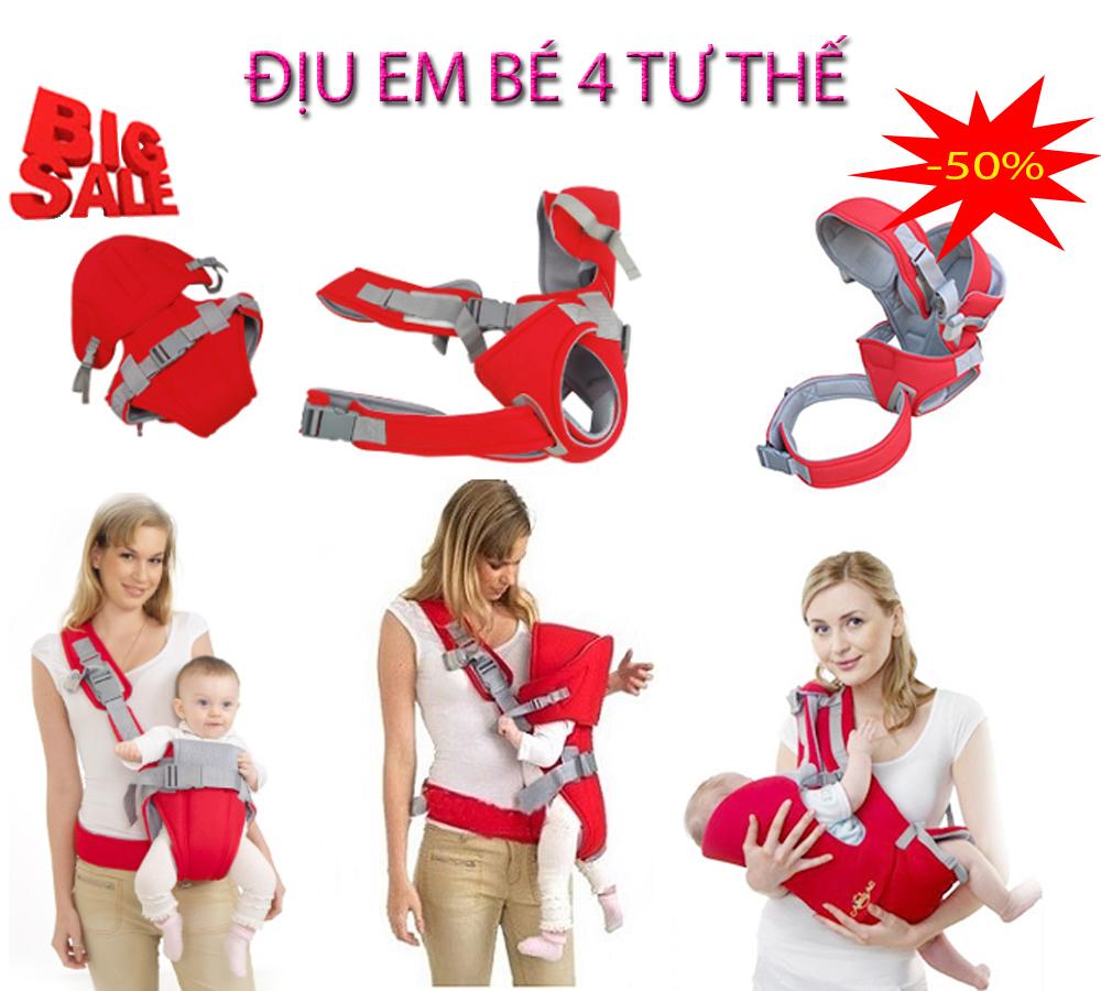 Địu cho bé 2 tháng tuổi , Địu cho bé 2 tuổi - CHỌN NGAY ĐỊU EM BÉ 4 ĐA NĂNG, địu được 4 kiểu, Giúp mẹ rảnh tay bé ngoan, Mẫu HH1.33, Giảm sốc NGAY TRONG HÔM NAY 50%, bảo hành uy tín 1 đổi 1 Sp