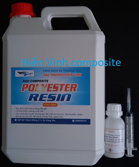 Keo composite (nhựa polyester) - 3 kg + 30 cc xúc tác