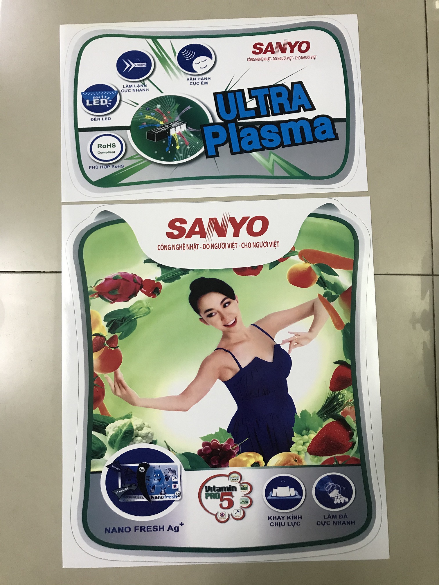 [HCM]Miếng dán tủ lạnh sanyo - tem dán tủ lạnh sanyo (mẫu 7)