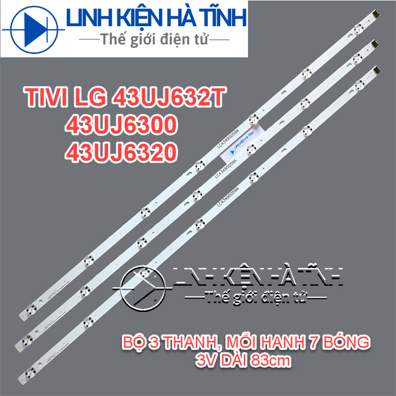 Bộ LED TIVI LG 43UJ632T 43UJ633T 43UJ6300 43UJ6320 43UJ603V LC43490059A và