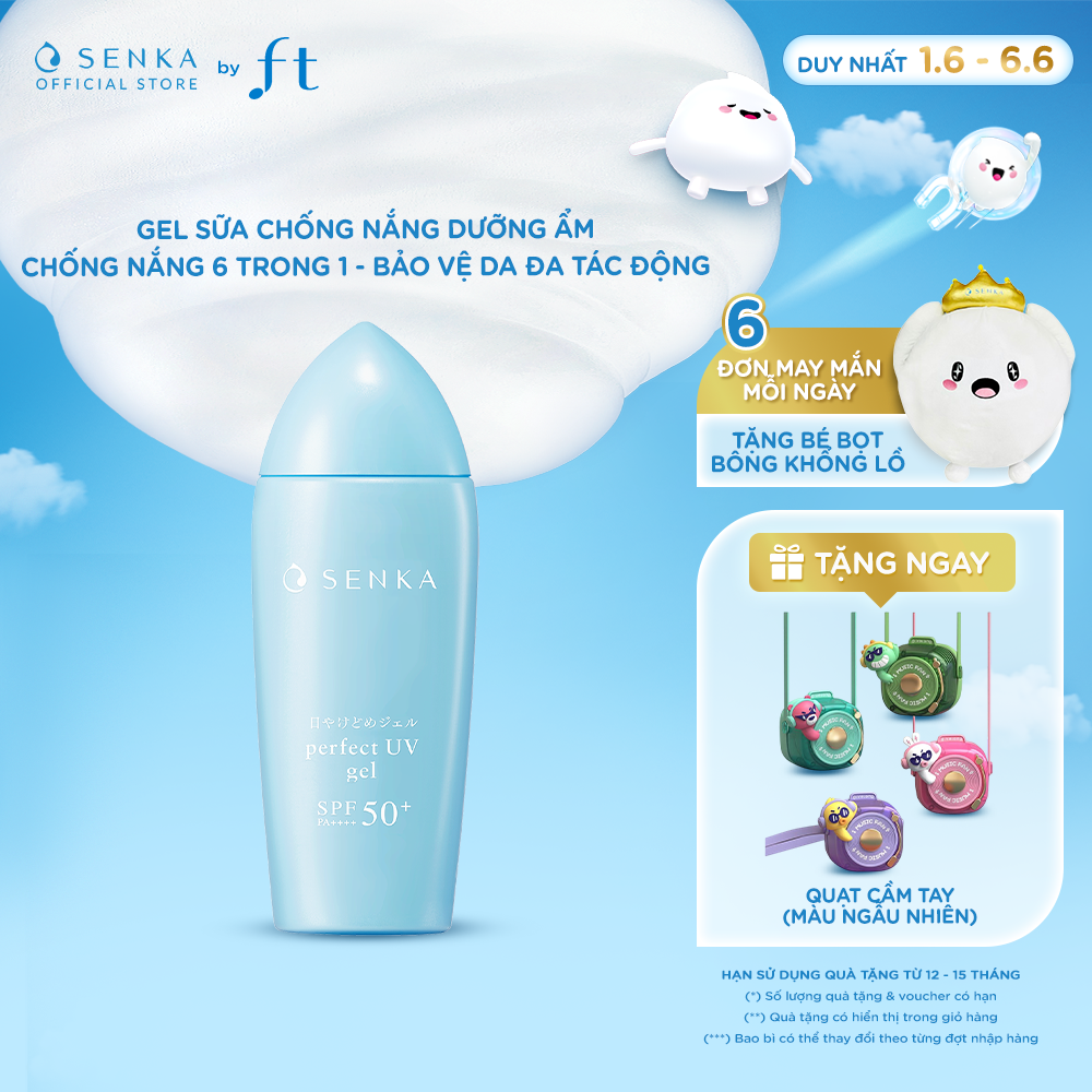 Kem chống nắng Dưỡng Ẩm dạng gel sữa Senka Perfect UV Gel 80ml