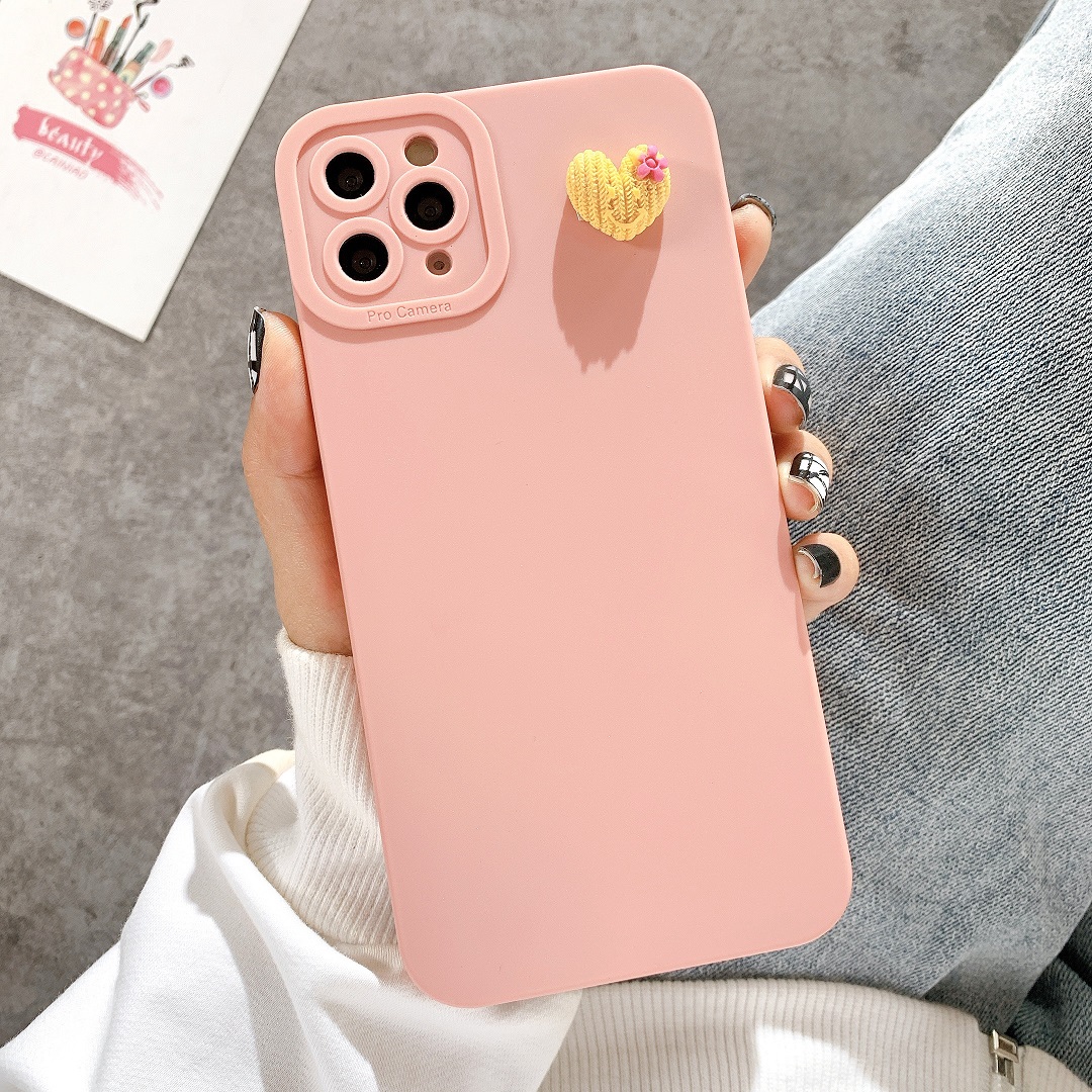 Ốp lưng basic camera nổi - mẫu heart nổi