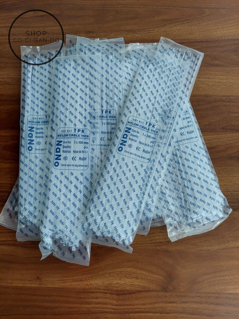 Dây rút trắng 10 bịch, dài 30cm, 25cm, 20cm, 15cm,10cm. dùng để thít dây điện, ống nước và các vật dụng cần thiết