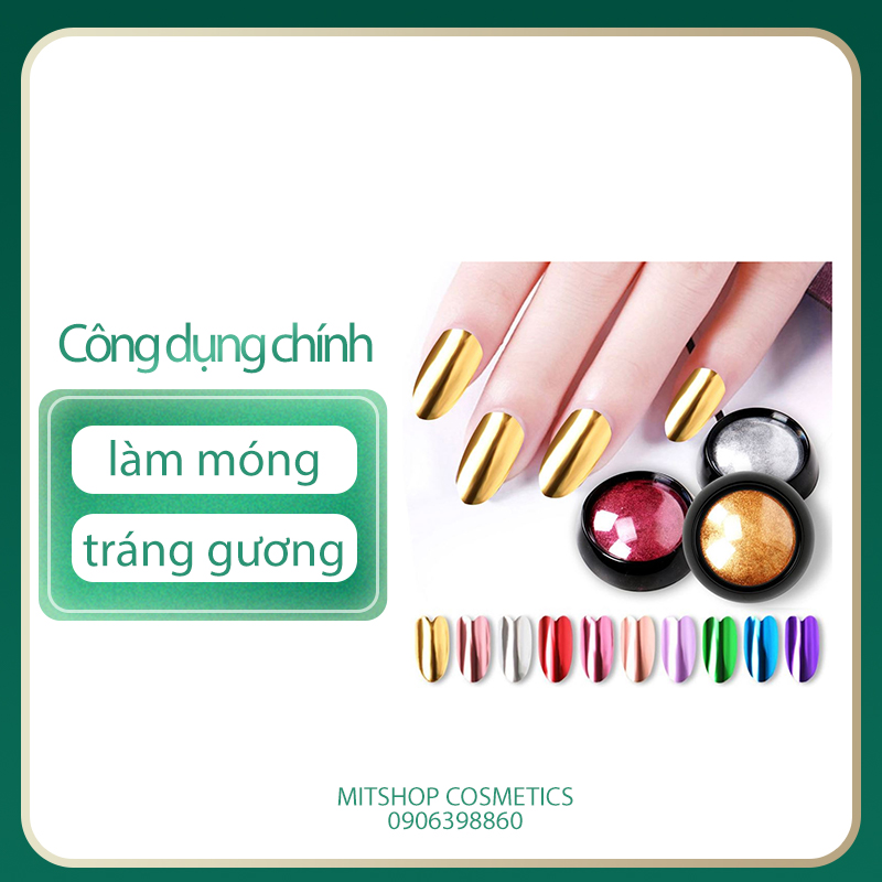 Set bột tráng gương nhũ 12 màu