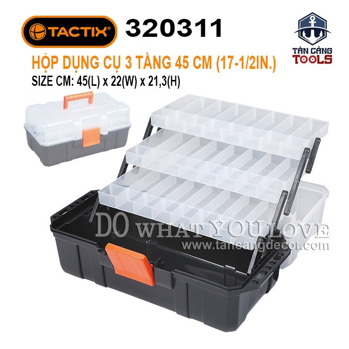 Thùng đựng đồ nghề 3 tầng tactix 320311