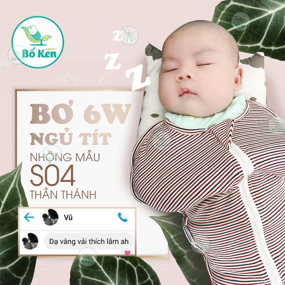 Nhộng Chũn Quấn Chũn Giúp Bé Ngủ Ngon Sâu Giấc Giảm Giật Mình - Khăn Quấn Cho Trẻ Sơ Sinh - Túi ngủ Cho Bé