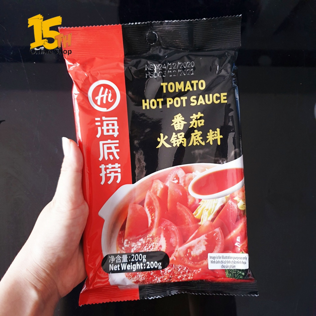 cốt lẩu cà chua HaiDiLao date mới nhất 200gr dùng cho 3~5 người
