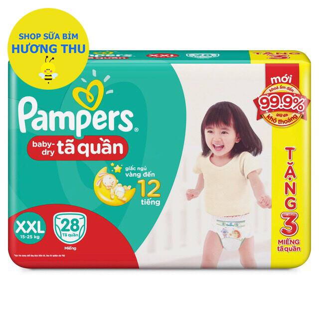 Tã/Bỉm Quần Pampers Size XXL 28 miếng , tặng 3 miếng tã quần cùng size