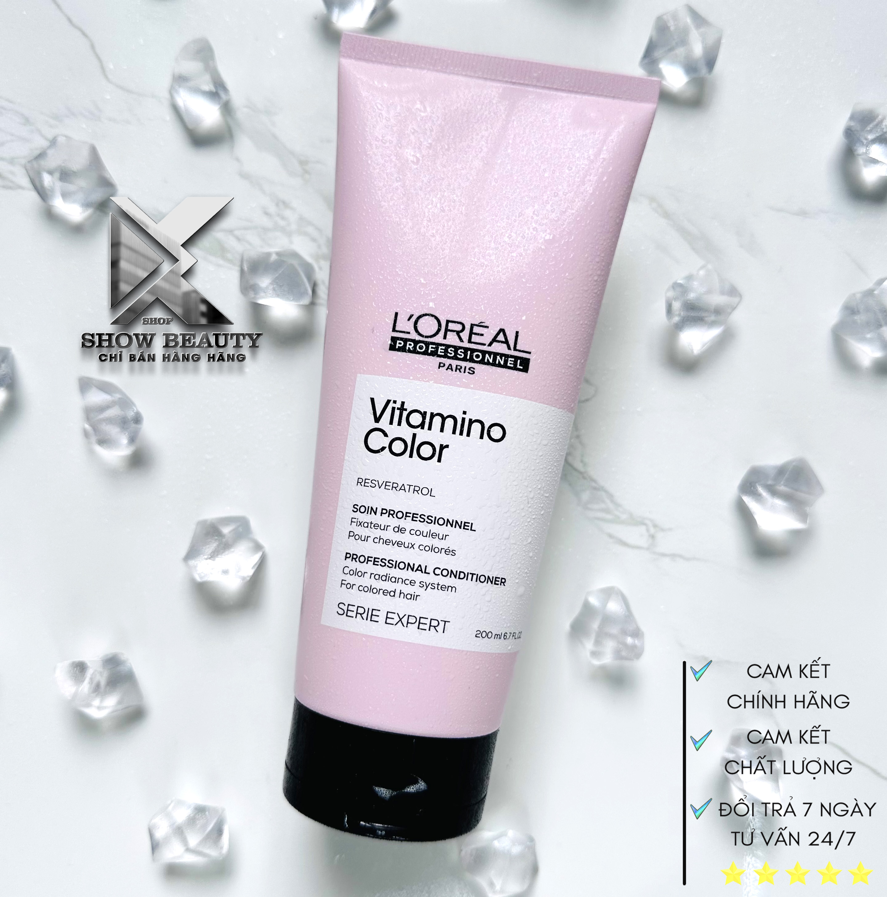 L'Oréal Professionnel Conditioner Preserves Dyed Hair Color, Nourishes and Makes Hair Soft and Smooth Vitamino Color 200ml
