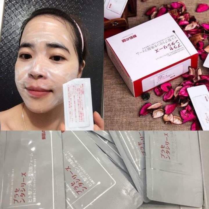 [Mẫu mới Sale] 1 gói Mặt nạ Ủ trắng nhau thai Nhật Rwine Beauty (Made in Japan)