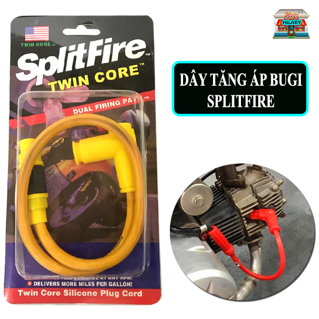 Dây Tăng Áp Bugi SPLITFIRE - Dây Tăng Áp Xe Máy CAO CẤP , Giúp Lửa Từ Mobin , Giúp Xe Chạy Nhẹ Hơn , Đốt Xăng Chuẩn , Phụ Kiện Xe Máy , Đồ Chơi Xe Máy