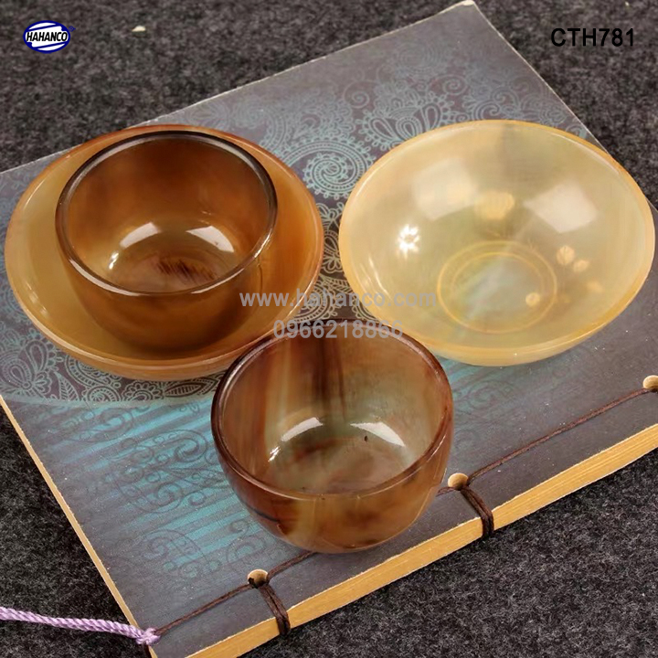 Bát sừng Trâu, chén uống rượu thanh lọc giải độc và nhiệt /HAHANCO (CTH781)
