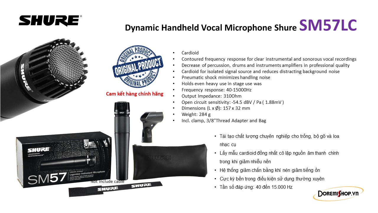 [HCM]Dynamic Handheld Vocal Microphone Shure SM57LC