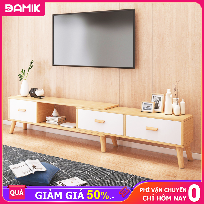 Damik kệ tivi để sàn thông minh tủ kệ tv gỗ mfc