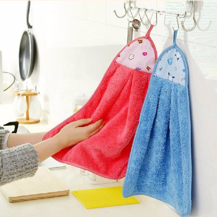[HCM][ LOẠI DÀY ] - KHĂN LAU TAY NHÀ BẾP CÓ MÓC TREO