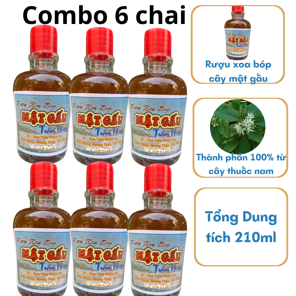Dầu xoa bóp cây mật gấu thiên an chai 35mlx6 chai
