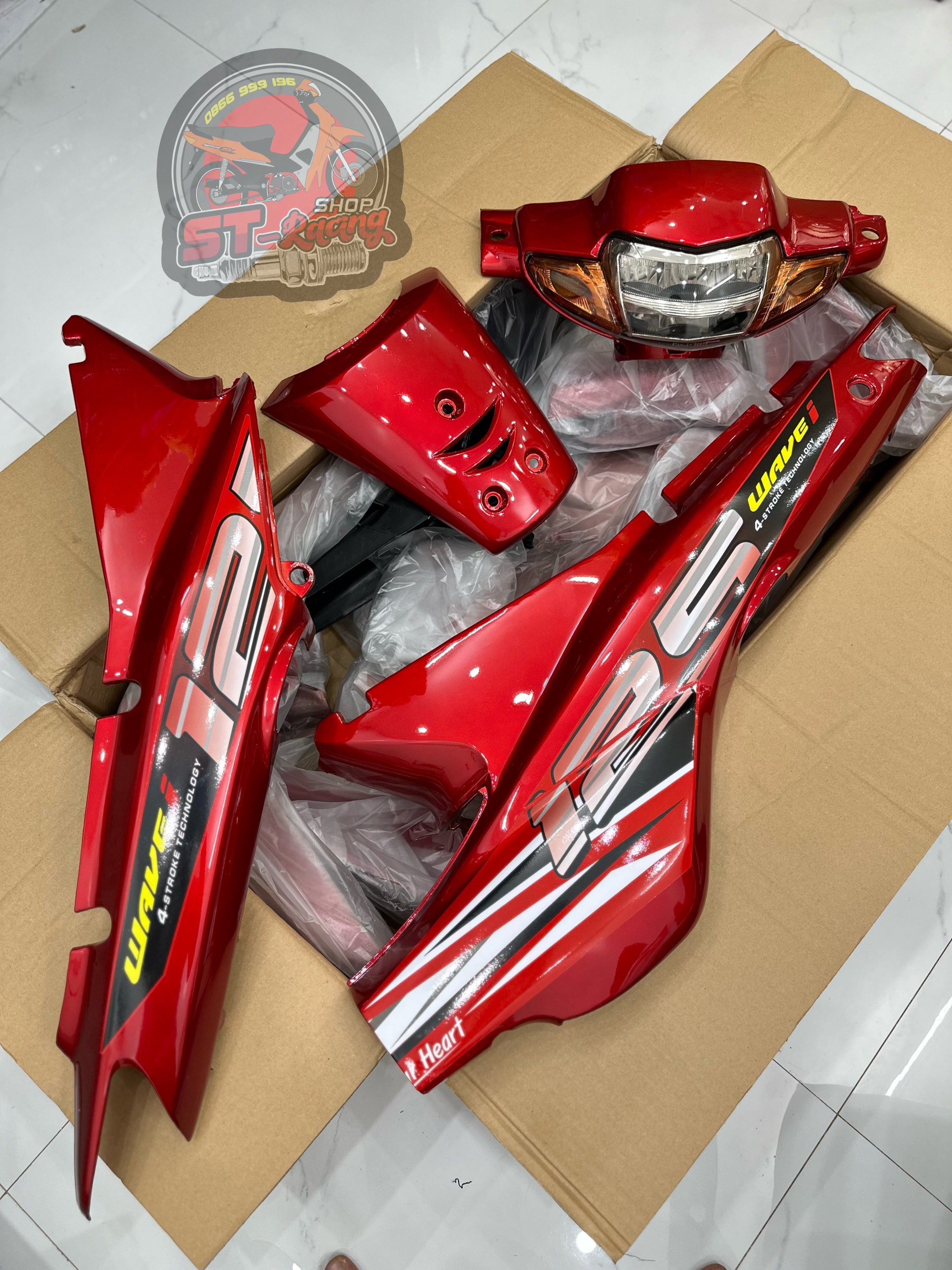 DÀN ÁO - BỘ VỎ NHỰA, Áo Xe Wave Anpha, Wave ZX, Wave Thái. Bộ Vỏ nhựa cao cấp CỰC ĐẸP !