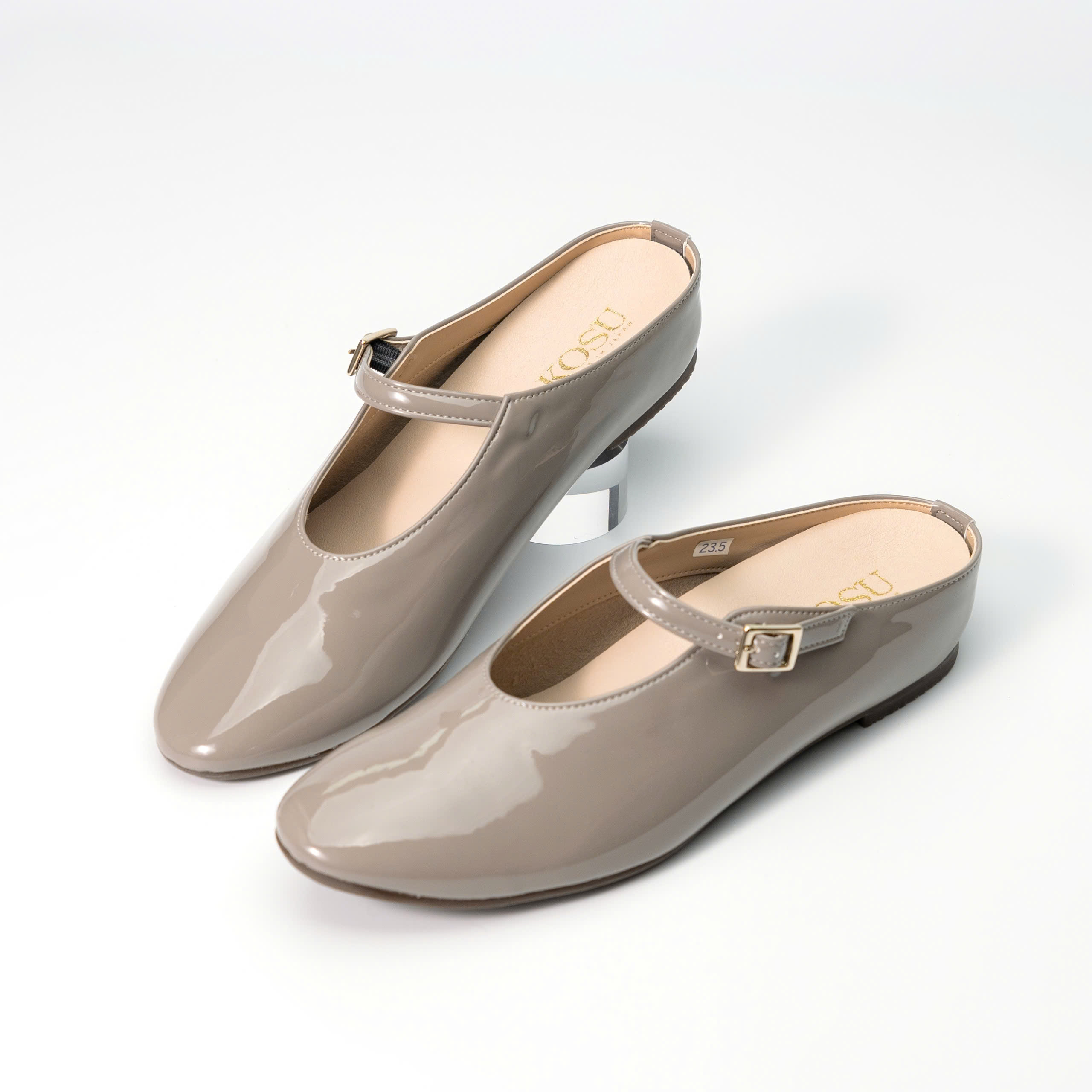 Giày Kosu mules đế bệt Mary Jane K-24257, giày công sở nữ mang nhẹ, êm, chống trơn trượt Nhật Bản