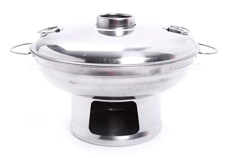 Nồi Lẩu Inox 24 Cm Sử Dụng Cồn/Than