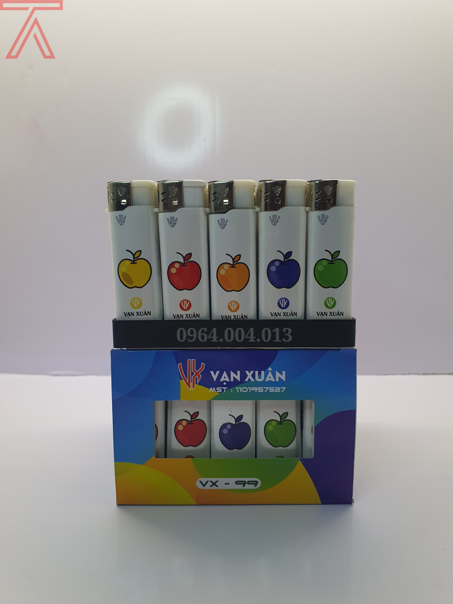 Hộp 50 Bật Lửa Hộp Quẹt Bấm Điện Tử Táo Vạn Xuân