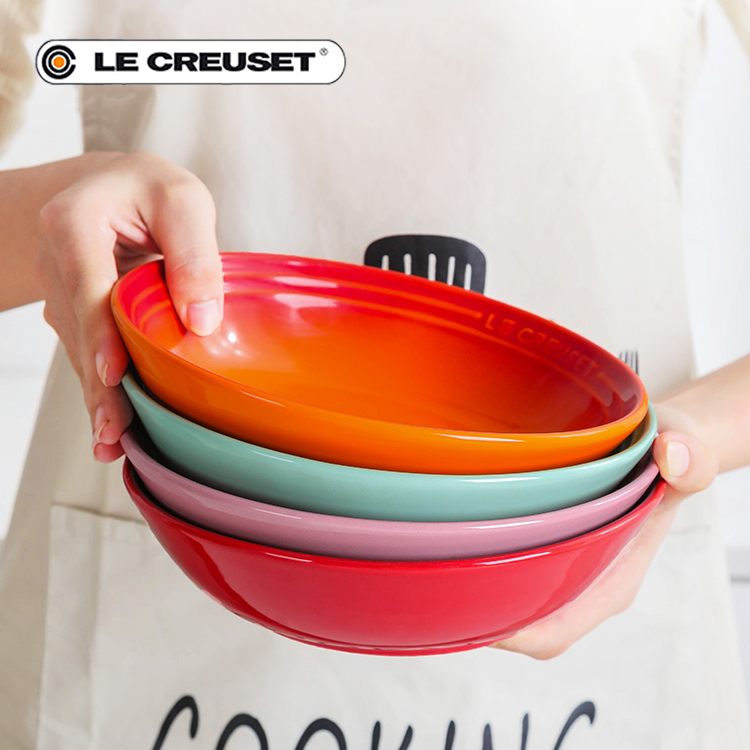 France LE CREUSET cereal bowl 18CM stoneware colorful plate soup bowl noodle bowl soup bowl salad bowl