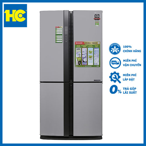 [Trả góp 0%]Tủ lạnh Sharp 4 cánh SJ-FX680V-ST