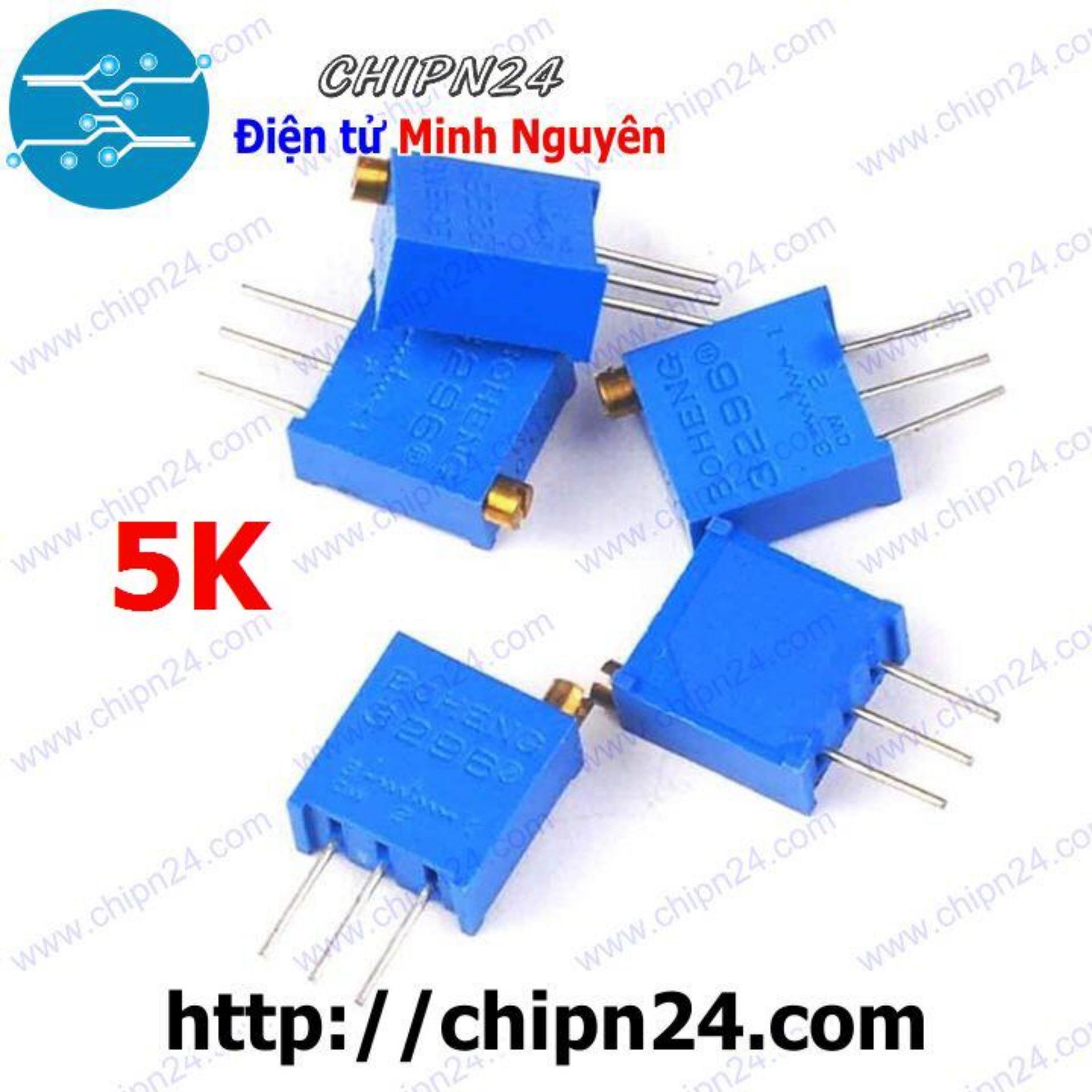 [3 con] (KG2) Biến trở tinh chỉnh 5K (3296W) (Biến trở VR vi chỉnh W502)