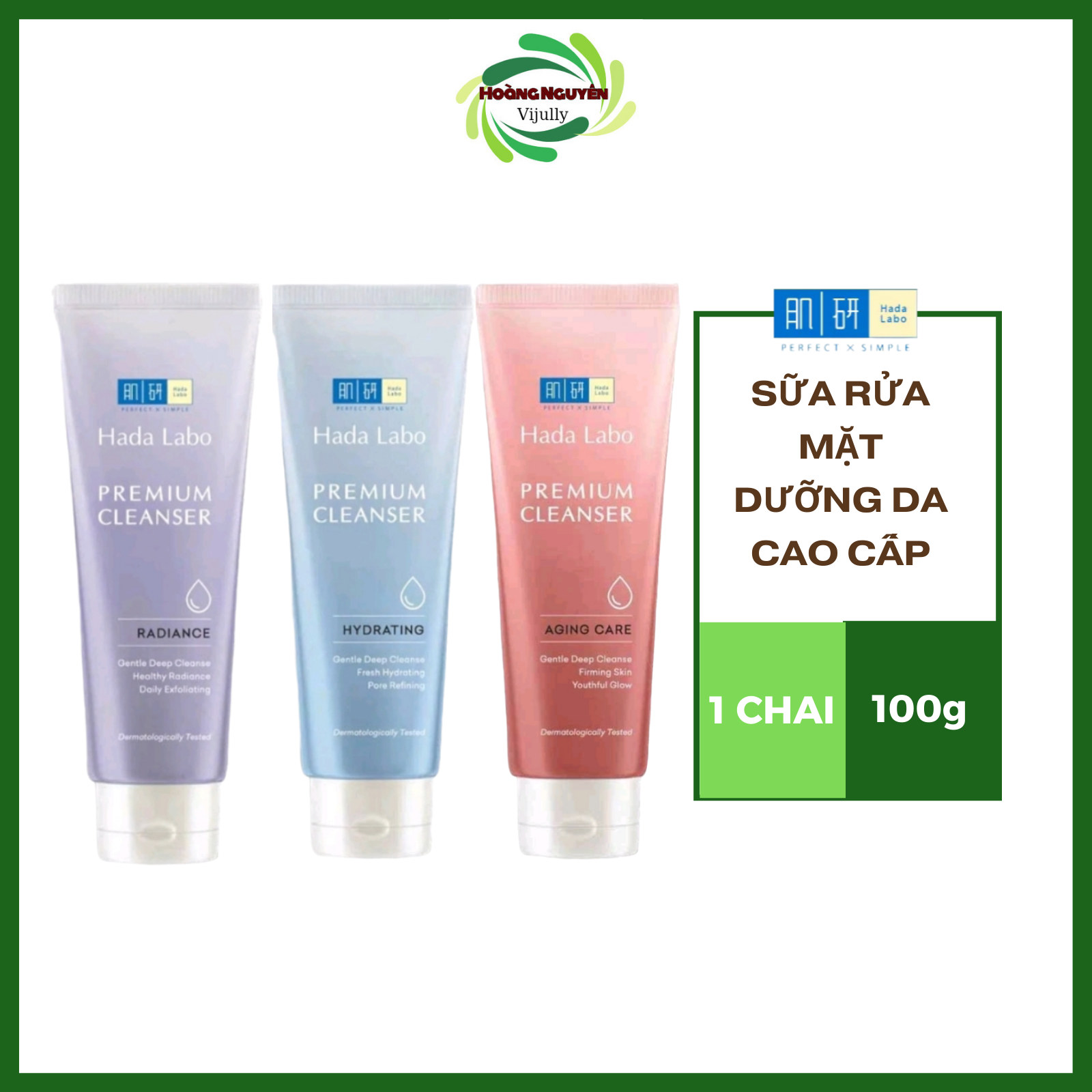 Sữa rửa mặt hada labo chăm sóc da cao cấp premium 100g