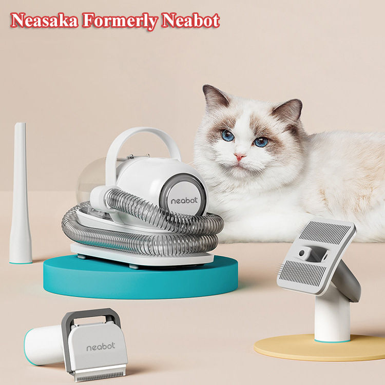Dụng cụ tỉa lông thú cưng, máy hút lông chó mèo cầm tay, tông đơ cắt tỉa lông thú cưng neasaka pet grooming p1 pro gồm 5 chế độ cắt tỉa, hút lông, chải lông, vệ sinh. bảo hành chính hãng 12 tháng