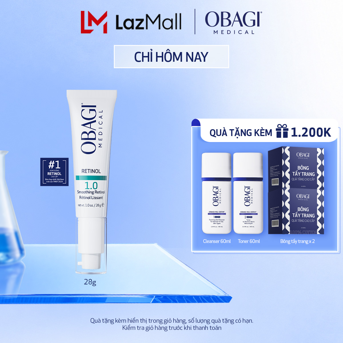 Kem dưỡng ẩm  làm giảm nếp nhăn Obagi Medical Retinol 1.0