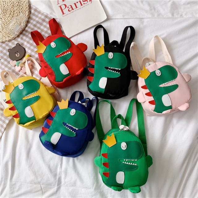 Balo mini khủng long ngộ nghĩnh thời trang cho cả mẹ và bé kèm tặng khẩu trang