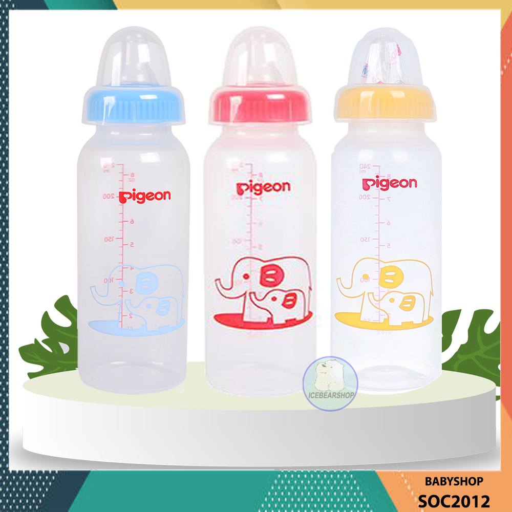 Bình sữa Pigeon cổ hẹp PP tiêu chuẩn 120ml/240ml , không BPA an toàn cho bé, chính hãng