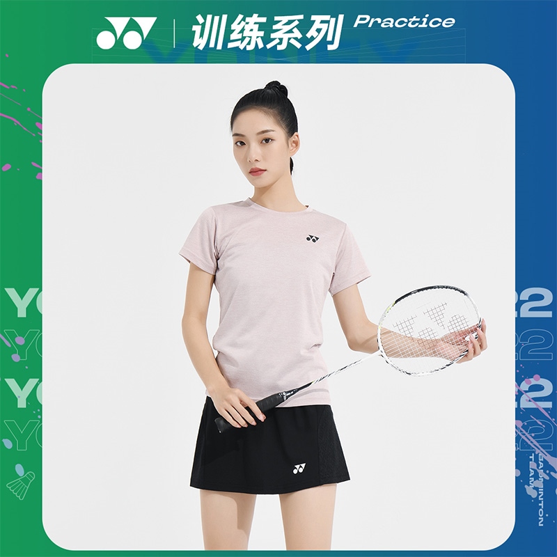 Trang web chính thức của Yonex chính hãng yy quần áo cầu lông nữ thể thao chuyên nghiệp áo thun ngắn tay thấm hút mồ hôi thoáng khí