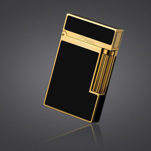 Hộp quẹt dupont ga đá Hồng Kông DP10 dùng gas đá- Đen Viền Vàng