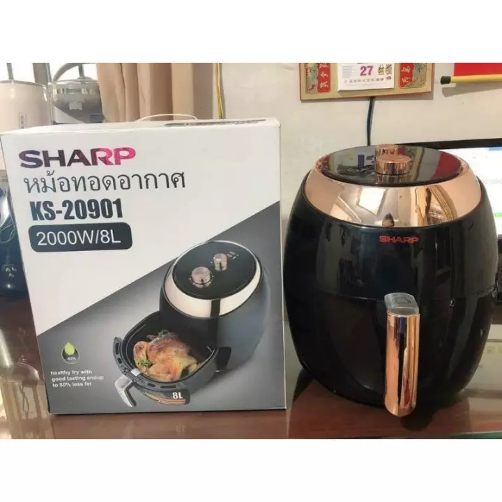 Nồi Chiên Không Dầu Sharp 8L - KS 20901 Bảo Hành 12 Tháng, Dung Tích Lớn