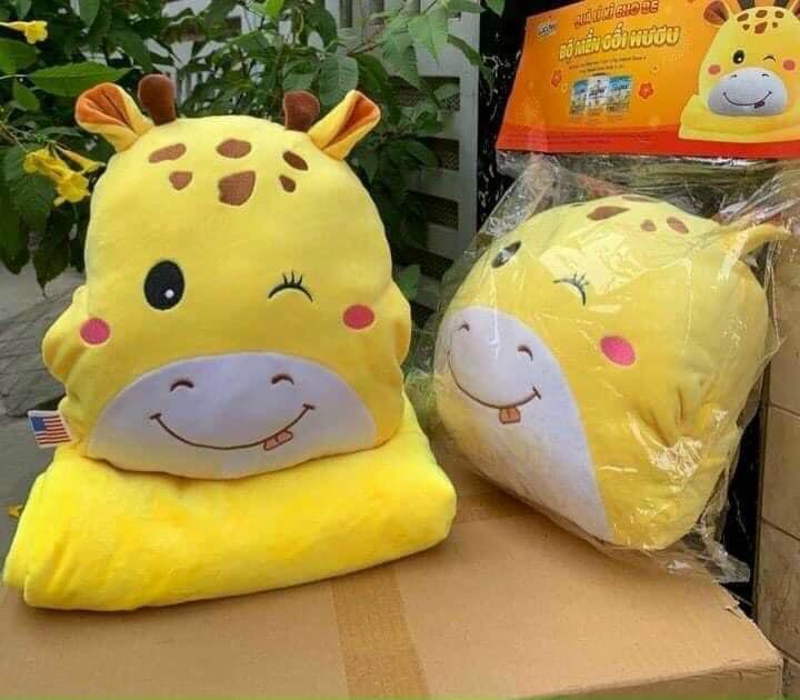 🦒 bộ mền gối hươu cho bé siêu kute quà abbott grow