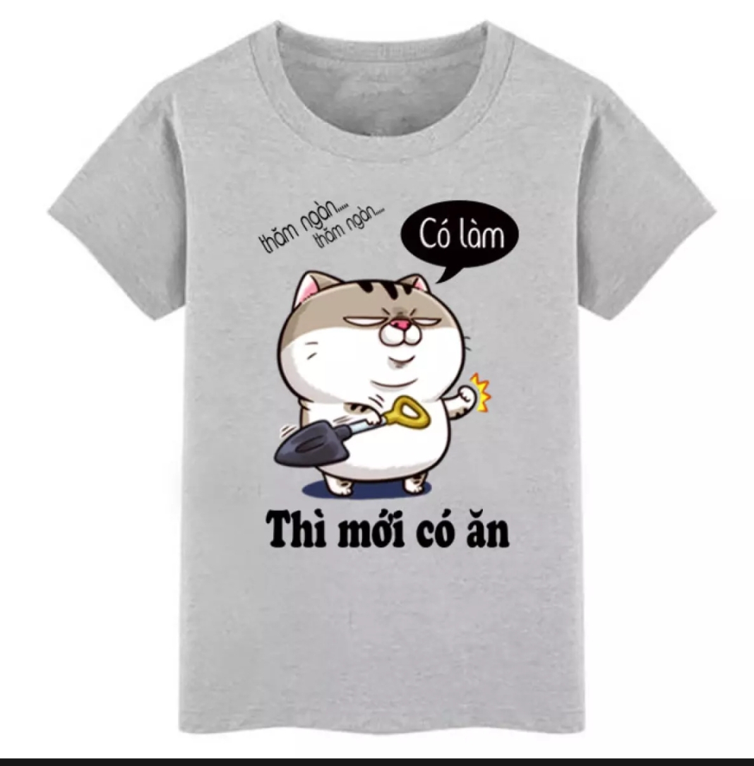 [HCM]Áo Thun Nam Nữ Form Rộng Hàn Quốc In Hình * Có Làm Thì Mới Có Ăn * Độc Đẹp Vải Dày Mịn Thoáng Mát Thiết Kế Thời Trang Kiểu Dáng Năng Động Trẻ Trung ( xám )