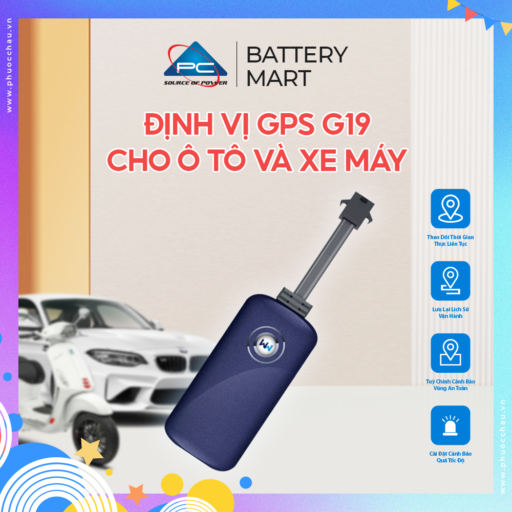 Định vị xe máy, thiết bị định vị ô tô wanway g19 chất lượng cao, chính xác, chống nước ip67, phần mềm giám sát tiếng việt