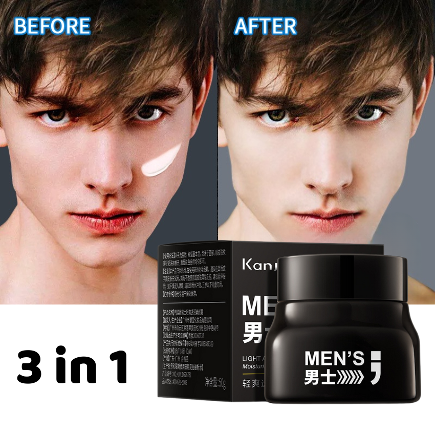 Kem Dưỡng Trắng Da, Giảm Nhăn Men’S Cho Nam Giới Kiểm Soát Dầu Chống Mụn Và Làm Sáng Da Kem Che Khuyết Điểm, Chống Nắng Dành Cho Nam Giới 3 Trong 1