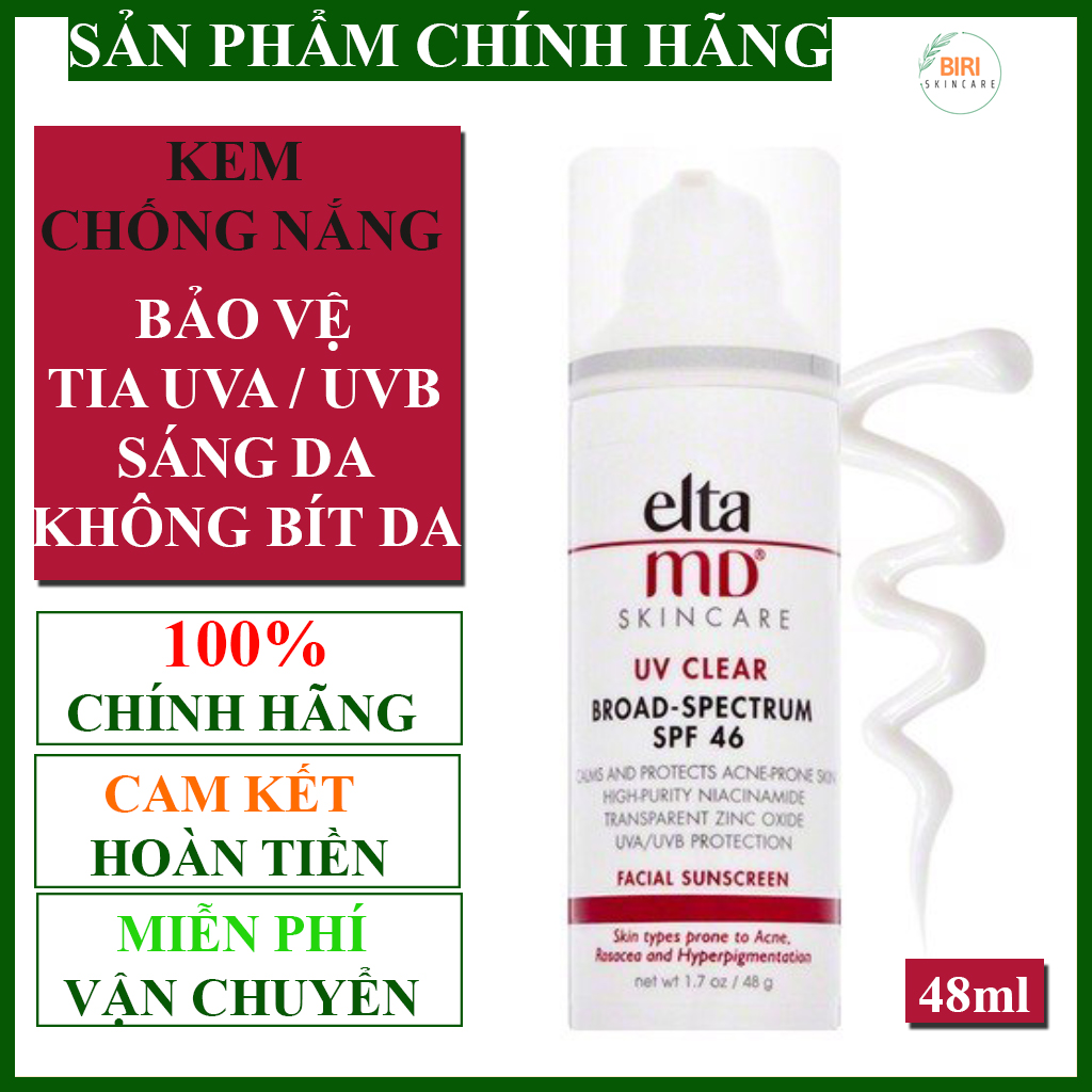 [HCM][Elta md Xách Tay] Kem Chống Nắng Elta MD UV Clear Broad-Spectrum SPF 46 (Không màu)
