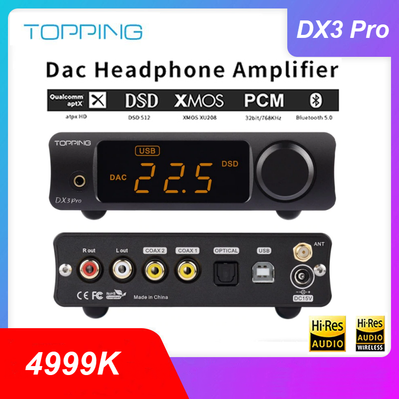 Thiết bị dac/amp dành cho máy tính topping dx3 pro dac/amp bluetooth - đánh giá topping dx3 pro v1 : dac/amp để bàn mạnh mẽ có bluetooth 5.0
