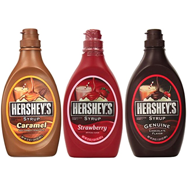 Sốt siro 3 vị Hershey's Mỹ chai lớn - Caramel