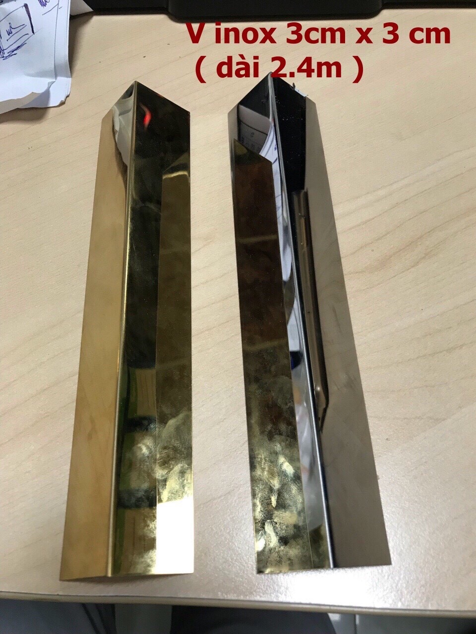 [HCM]Nẹp inox V trang trí giá RẺ ( giá bán lẻ chỉ từ 80k/cây)<< Ông Bụt 0365704534 >>