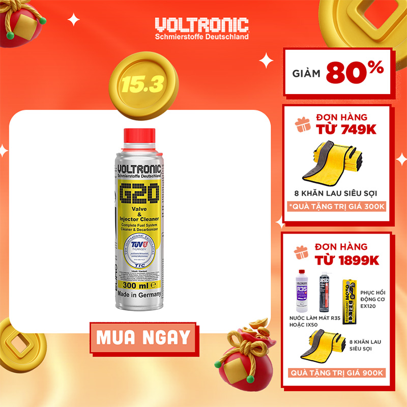 Phụ gia vệ sinh hệ thống xăng nhập khẩu voltronic g20 valve and injector cleaner - voltronic vietnam store