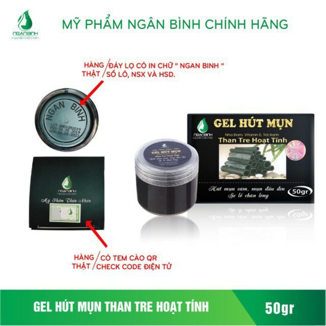 ✔️[100% Chính Hãng] Gel Lột Mụn Than Tre Ngân Bình Siêu Sạch (1 Lọ) Lột Sạch Mụn Cám, Mụn Đầu Đen, Lông Tơ, Se Lỗ Chân Lông